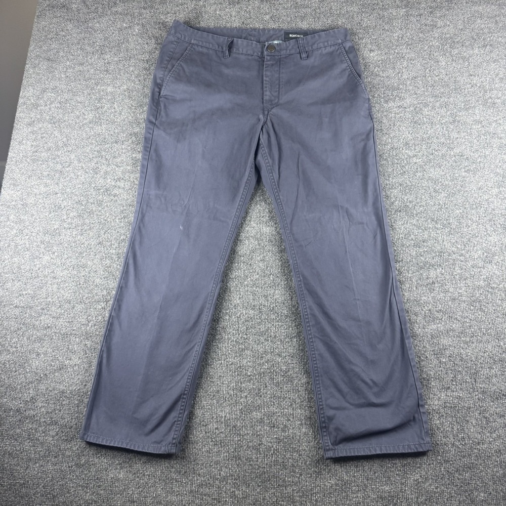 Bonobos Pants Mens 35x32 Blue Straight Chino Flat Front‎ Stretch Classic Trouser